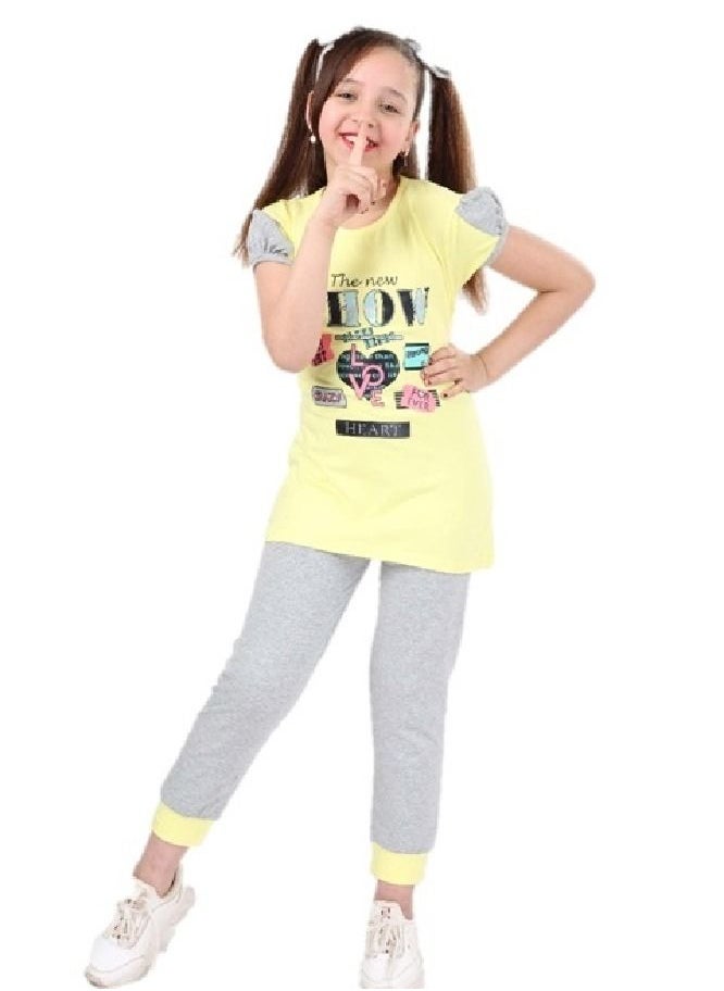 lecoo - Girls' cotton summer children's thong pajamas - suitable for going out, clubs and home - sizes from 4 to 10 years - Image 1