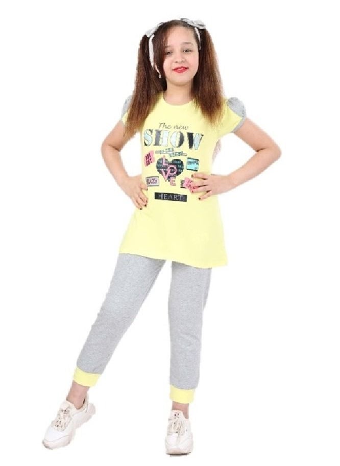 lecoo - Girls' cotton summer children's thong pajamas - suitable for going out, clubs and home - sizes from 4 to 10 years - Image 1