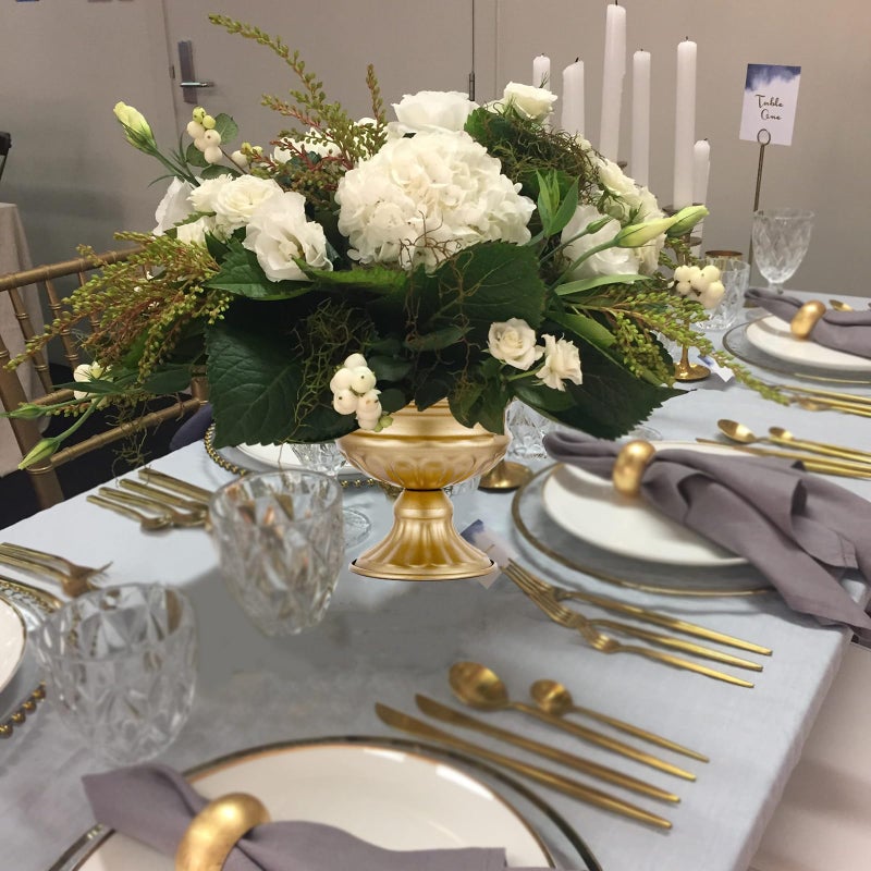 Hewory Metal Vases for Table Centerpieces, Hewory Gold Compote Pedestal Vase Floral Container Bulk, Brass Mini Footed Bowl Flower Holders Center Pieces for Wedding Birthday Party Anniversary (10pcs, 5in) - Image 3