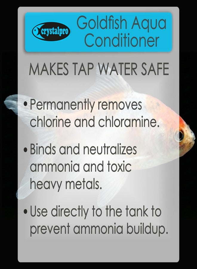 Crystalpro Goldfish Water Conditioner Treats 660 Gallons - Concentrated Goldfish Water Conditioner Neutralizes Chlorine and Ammonia (4.2 Oz-125 ml) - Image 4