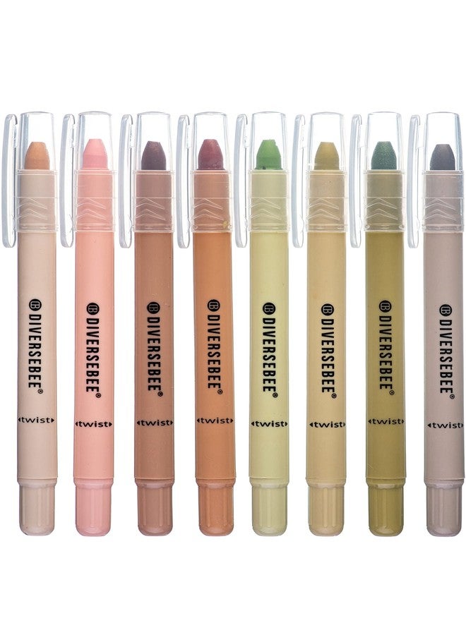 DIVERSEBEE Highlighters and Pens No Bleed, 8 Pack Assorted Gel Colors for Bible Journaling, School Supplies, Cute Bible Study Markers and Accessories (Earthy) - Image 1