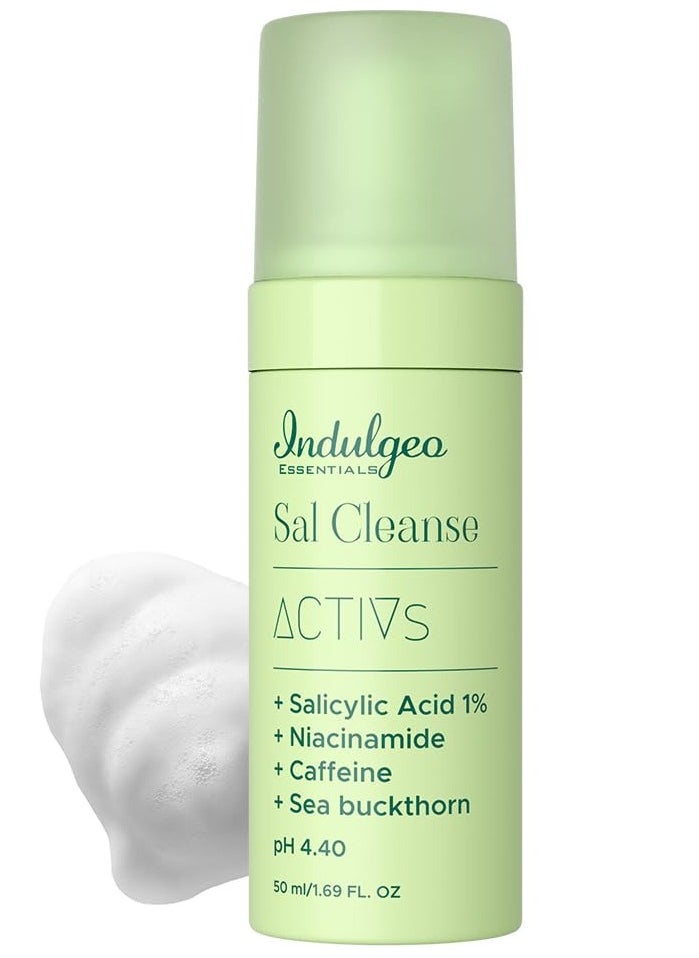 Indulgeo ESSENTIALS Indulgeo Essentials 1% Salicylic Acid Foaming Face Wash for Remove Excess Oil Oily Skin 50ml  - Image 1