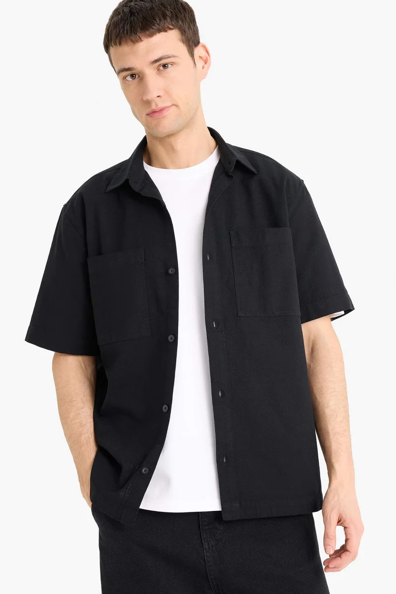 ديفاكتو Relax Fit Summer Short Sleeve Shirt