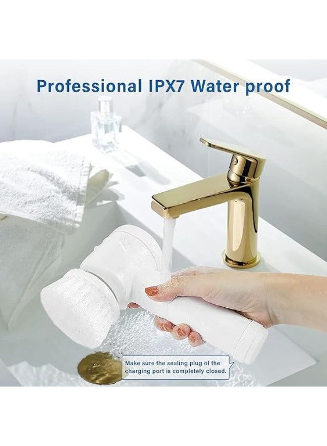 Multi-Functional Electric Cleaning Brush 5 in 1 Magic Power Scrubber Household Cleaning Tools Spin Scrubber with Buffer Polisher, for Bathroom, Shower, Tub, Kitchen Floor Electric Spin Scrubber - Image 4