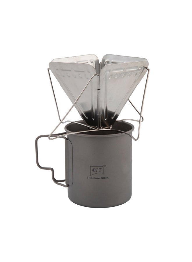 DPT speciality coffee Filter holder, Silver, Size 9.5*9.5*10 Cm - Image 4
