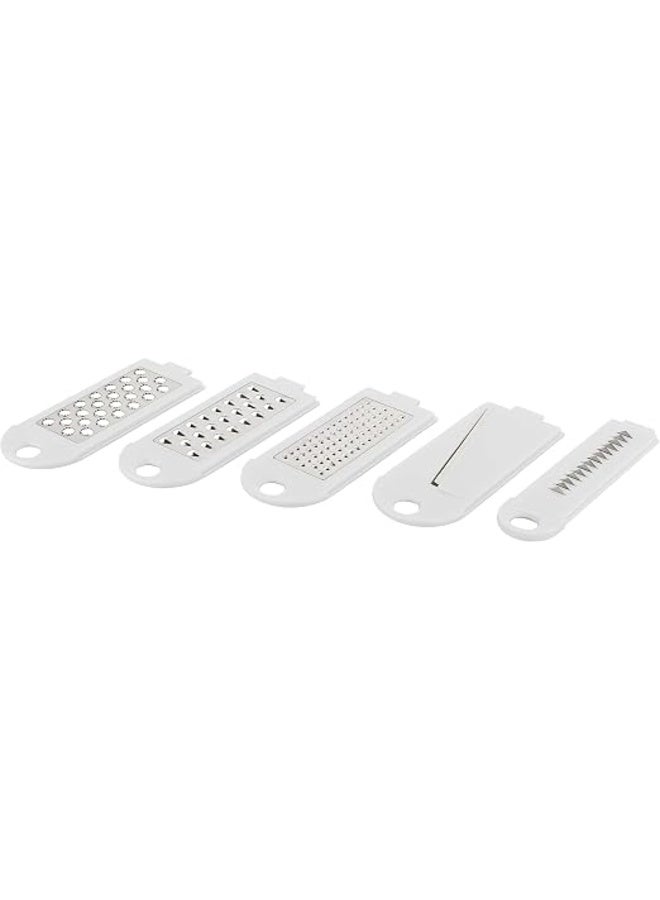 Multifunctional mandoline slicer with grater and food holder. - Image 2