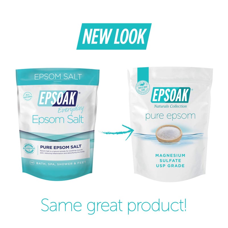 Epsoak Epsom Salt â€“ 10 lb (Two 5 lb Resealable Bags), Magnesium Sulfate USP, Unscented, Made in USA, Perfect for Bath, Spa, and Soaking - Image 3