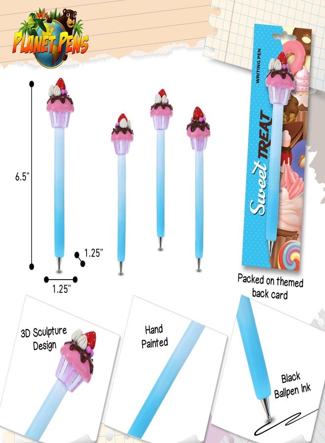 Planet Pens Cupcake Novelty Pen - Fun & Unique Kids & Adults Ballpoint Pen, Colorful Sweet Treat Writing Pen Instrument For School & Office Desk Decor Accessories - Image 3