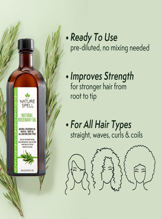 Nature Spell Rosemary Oil For Hair Growth With Root Comb Applicator, Pre-Diluted Hair & Scalp Oil Nourishes Dry, Damaged Hair, For Women & Men, 5.07 Fl Oz - Image 2