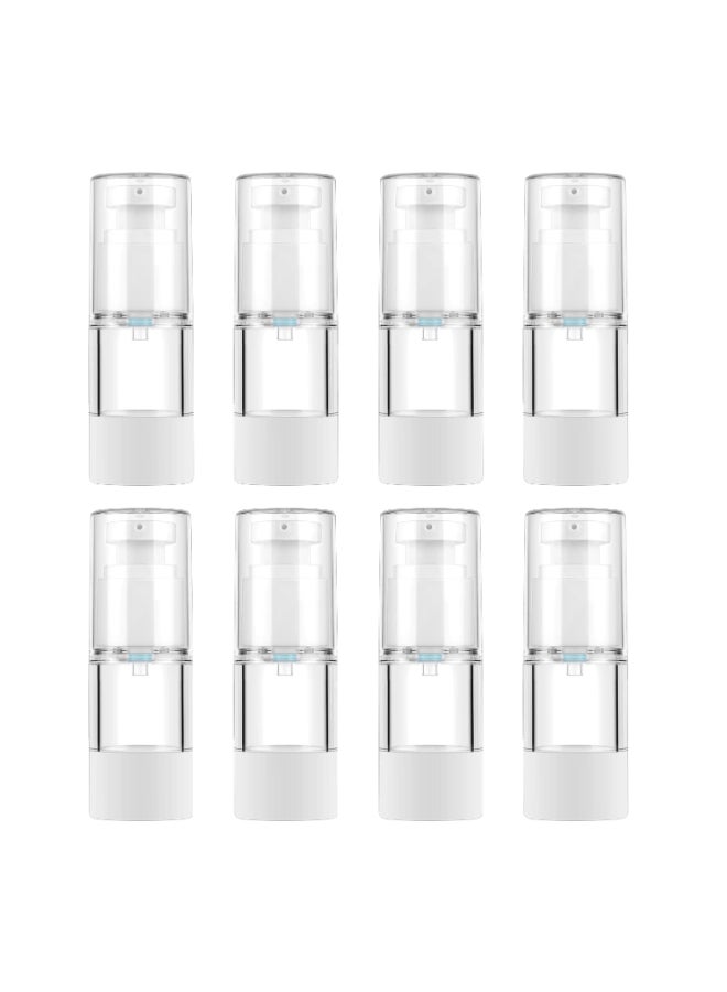 longway 05Oz 15ml Clear Airless Cosmetic Cream Pump Bottle Travel Size Dispenser Refillable ContainersFoundation Travel Pump Bottle for Shampoo PACK of 8 - Image 3