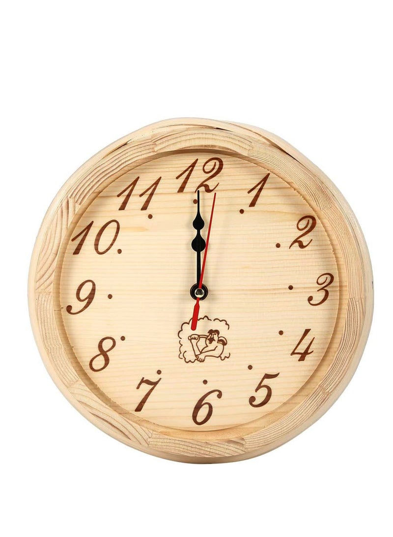 Hanging Wooden Clock For Sauna Room  - Image 1
