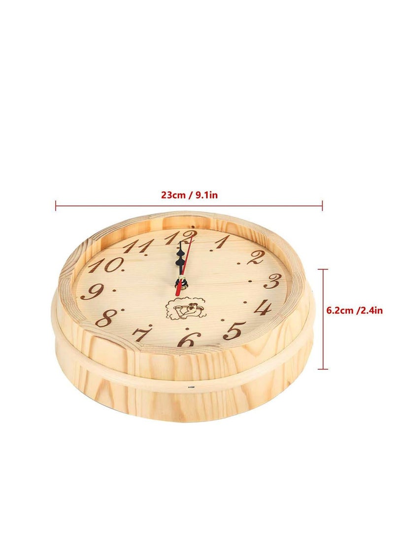 Hanging Wooden Clock For Sauna Room  - Image 2