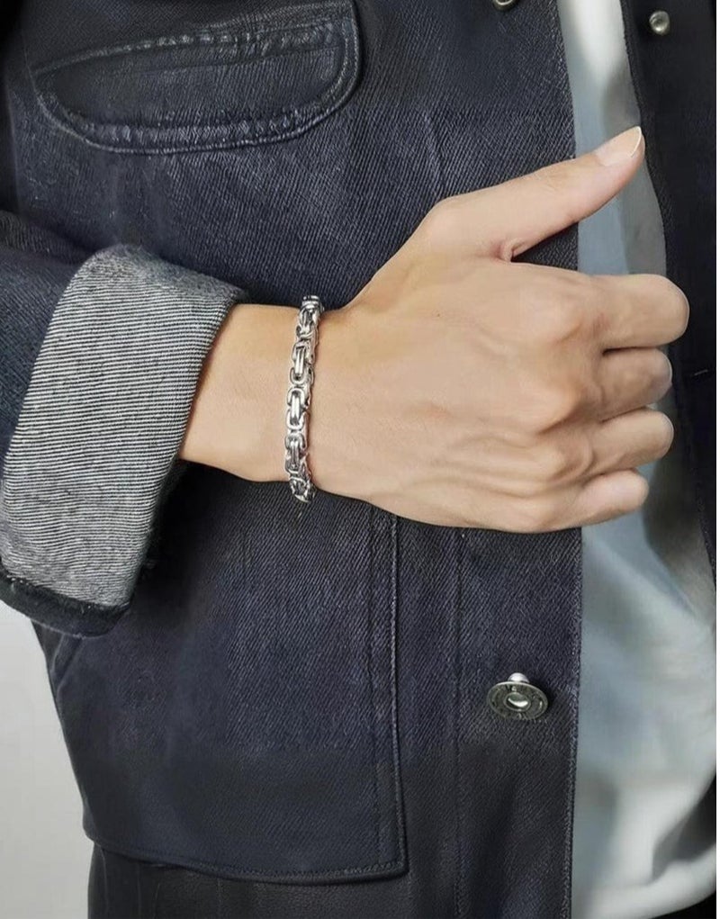 Men's Fashion Titanium Steel Bracelet - A Perfect Fusion of Classic and Contemporary - Size19cm(7.48in) - Image 2