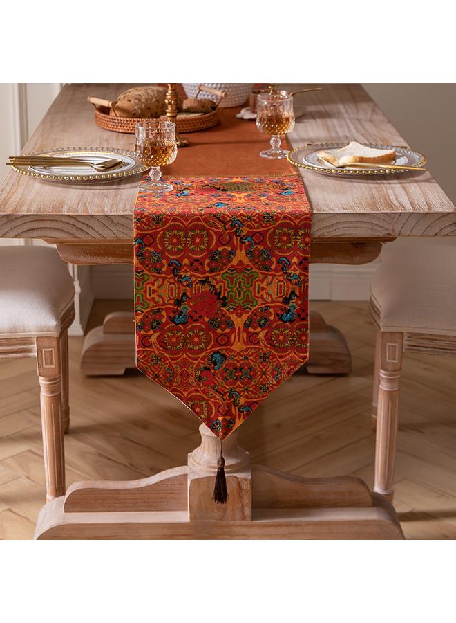 Bluejw Bohemian Pendant Tassel Table Flag Retro Moroccan Style Tea Table Towel American Light Luxury High-end Tea Flag - Image 2