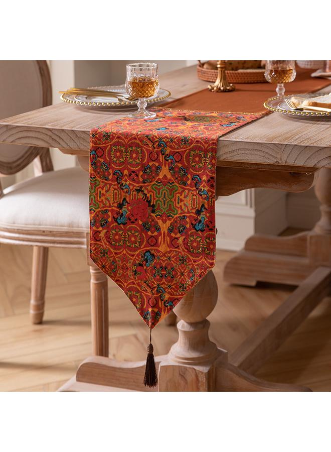 Bluejw Bohemian Pendant Tassel Table Flag Retro Moroccan Style Tea Table Towel American Light Luxury High-end Tea Flag - Image 3