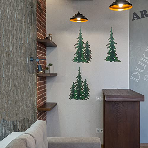 J-Fly Pine Wall Hanging Metal Christmas Tree Decor Outdoor Metal Wall Art Pine Wall Art Valentine Metal Art for living room Bedroom bathroom kitchen porch Valentine wall decor 15 Inch - Image 2