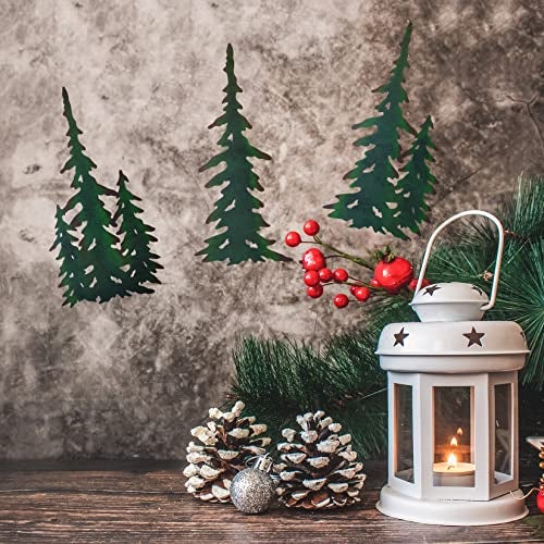 J-Fly Pine Wall Hanging Metal Christmas Tree Decor Outdoor Metal Wall Art Pine Wall Art Valentine Metal Art for living room Bedroom bathroom kitchen porch Valentine wall decor 15 Inch - Image 4