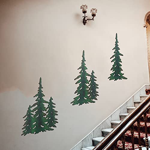 J-Fly Pine Wall Hanging Metal Christmas Tree Decor Outdoor Metal Wall Art Pine Wall Art Valentine Metal Art for living room Bedroom bathroom kitchen porch Valentine wall decor 15 Inch - Image 5