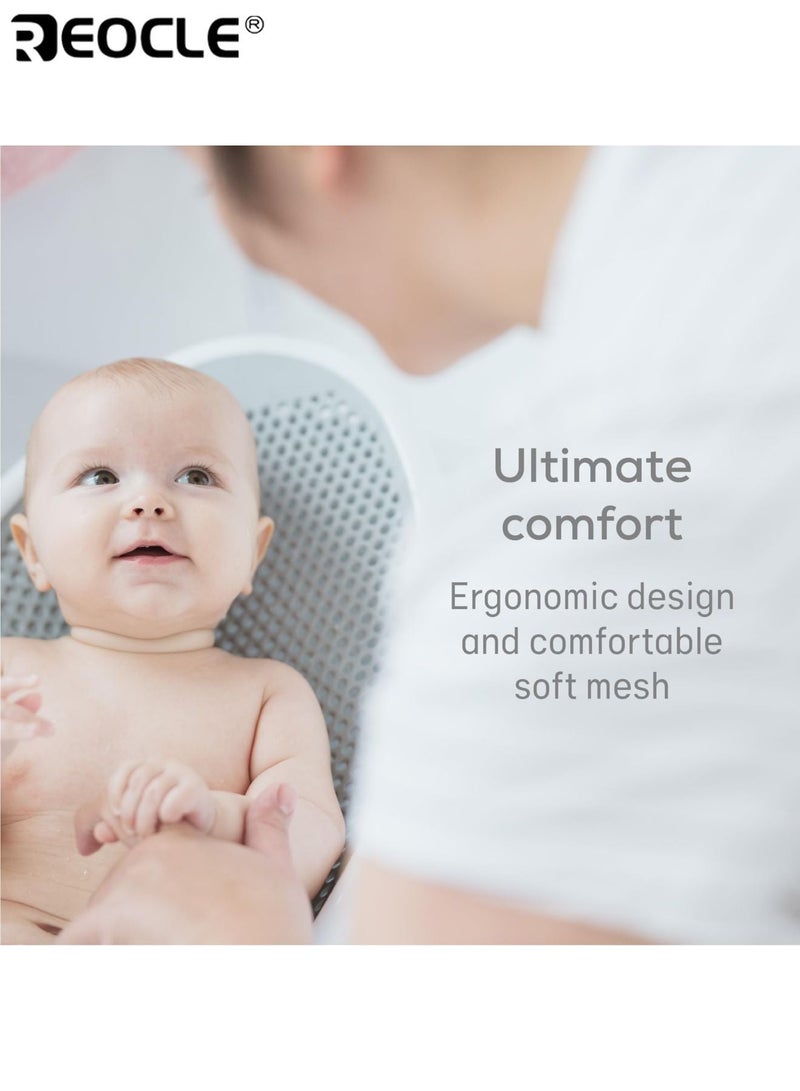 REOCLE Baby‘s Bath Support with Ergonomic Design and Secure Non-Slip Grip Infant Bathing Aid with Comfortable Contoured Shape for Newborn Safety and Care - Image 5