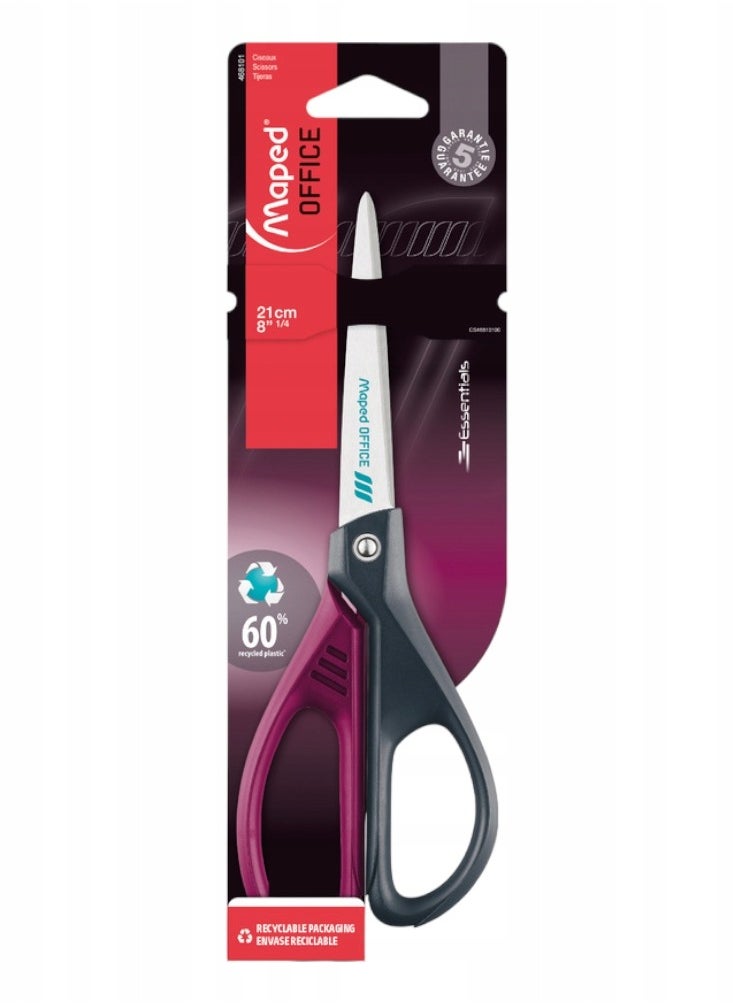 Maped Essentials Office Scissors 21cm Length Assorted Handle Colours  - Image 1