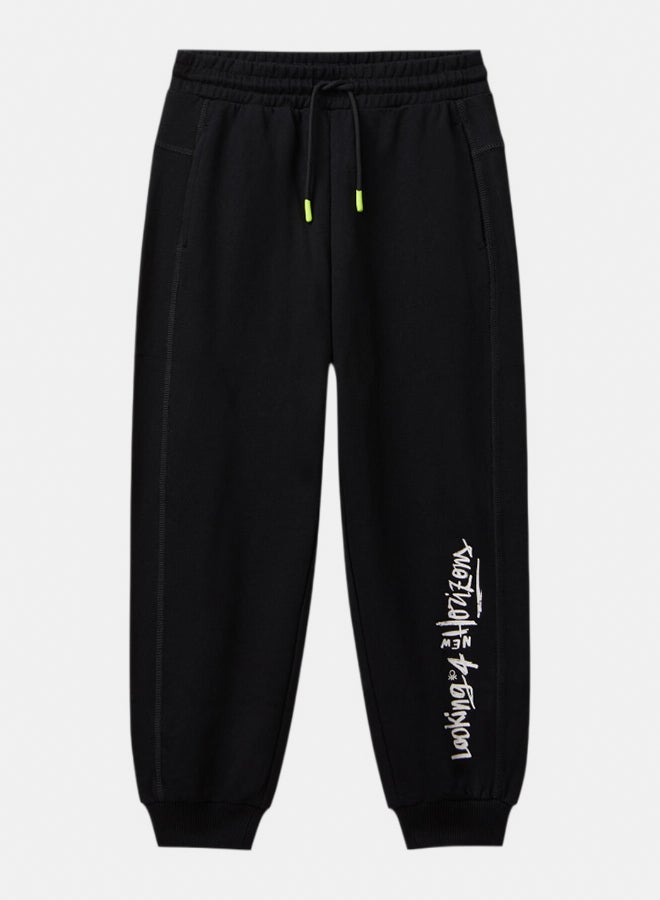 Benetton Boys Sweatpants with graffiti print - Image 1