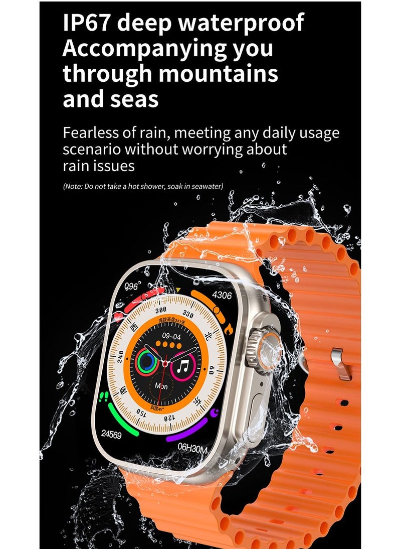 AROAQ - i10 Ultra Max Smart Watch Men Women IP67 Waterproof Wireless Charging Smartwatch (Blue) - Image 1