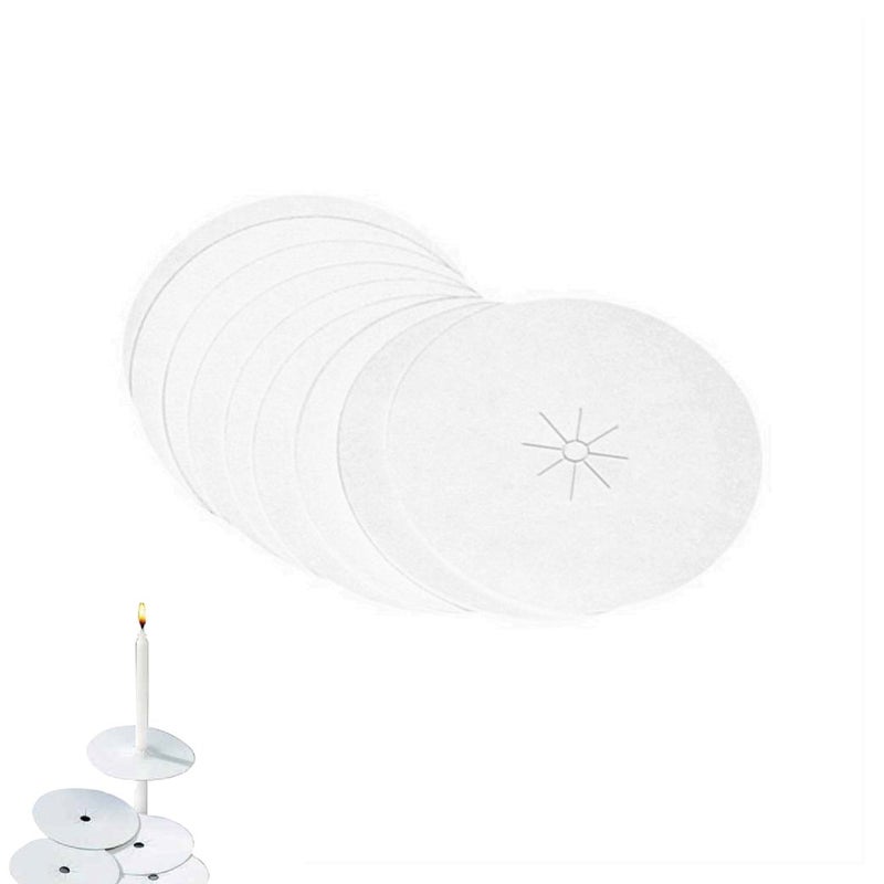 Dlight Online Drip Protector 100 Paper Bobeche Candle Holder for Candlelight Vigil Church Service Church Mass Memorial Service and Devotional Candles Set of 100