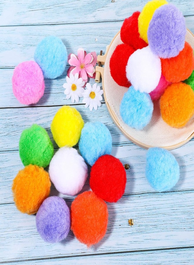 Hariendny 30 Pcs Multicolor 2.4 Inch Very Large Assorted Pom Poms, Craft Pom Poms Assorted, Fuzzy Pompoms Balls for DIY, Crafts Projects, Home Decorations - Image 3