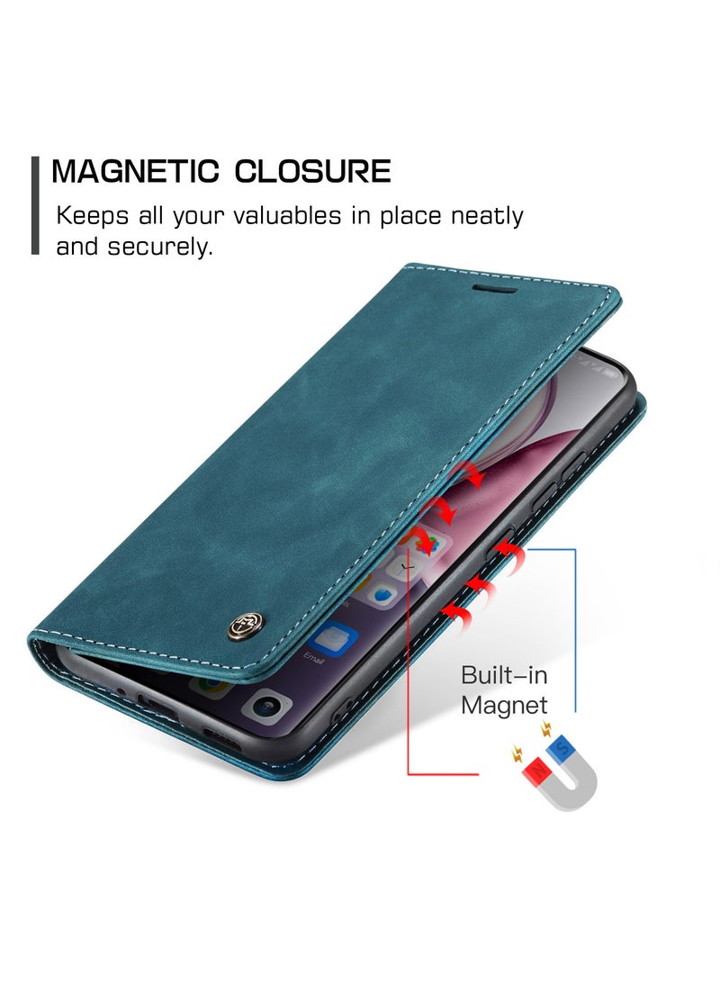 CaseMe - Phone Case Luxury PU Leather Design 013 Flip Cover Card Slot Holder Cover For  Honor X9C / Honor x60 Pro (Green) - Image 1