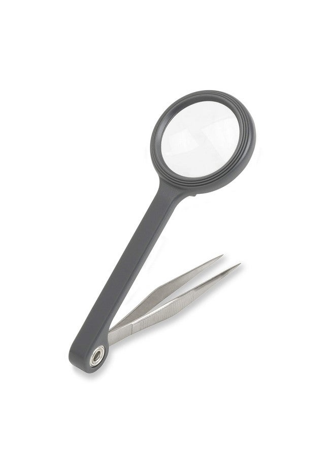 Carson MagniGrip 4.5x Magnifier with Attached Precision Tweezers (MG-55) - Image 1