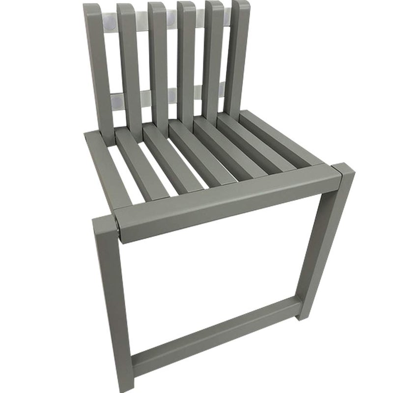 Kelendle Folding Chair WallMounted Invisible ShoeChanging Stool Made of Solid Wood Wall Seat Folding with Support Legs Saving Space Suitable for Various Occasions Gray