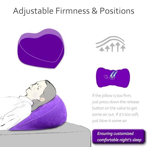 hawtail Leg Elevating Pillow - Heart Shape, Leg Elevation Pillows for Swelling Blood Circulation, Inflatable Wedge Pillow for Traveling, Wedge Pillow for Legs Foot Pain Relief Acid Reflux, Easy Carry Storage - Image 4
