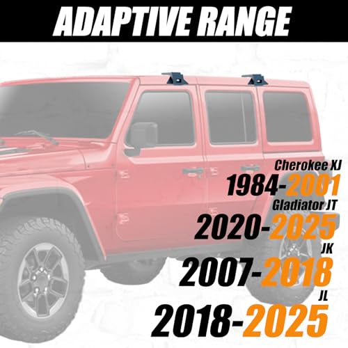 XOOKUN Roof Rack Mounting Brackets Compatible with Wrangler JL JK 2007-2024, Gladiator JT, Cherokee XJ 1984-2001 - Image 2