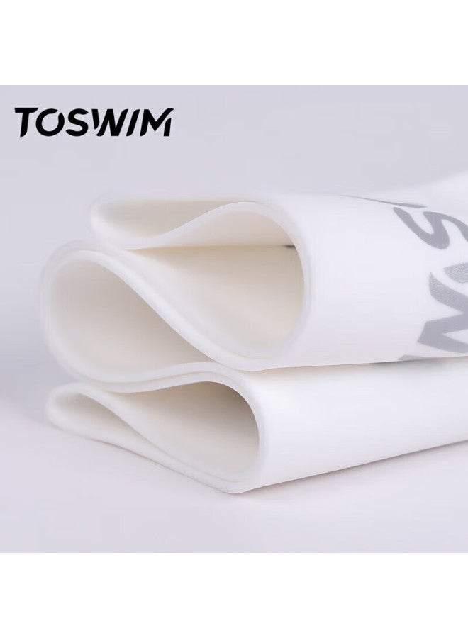 Toswim Swimming Cap For Women, Silicone Large Size Waterproof Swim Cap For Long Hair, Suitable For Adults And Children, Letter Design - Image 4