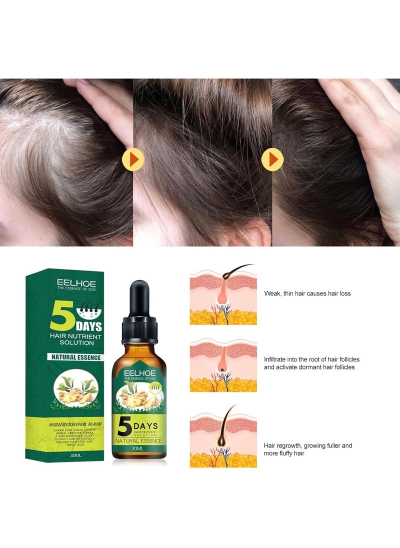 EELHOE Ginger Hair Growth Oil Hair Nutrient Solution Anti Hair Loss Nourishing Essential Oil  - Image 3