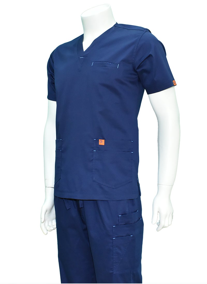 OXYGEN Oxygen Unisex Scrub Set - Light Navy Blue B123  - Image 3