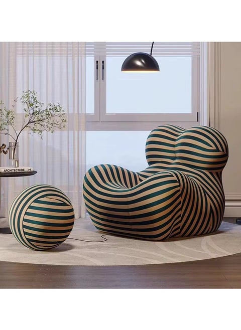 modern ben bag that blends style with comfort. Made from high-quality, non-expandable foam, offering excellent support and lasting comfort. Upholstered with premium fabric, it adds a touch of luxury to any room. Additionally, the sofa features a connected footrest for enhanced leg support, elevating your sitting experience and providing maximum comfort