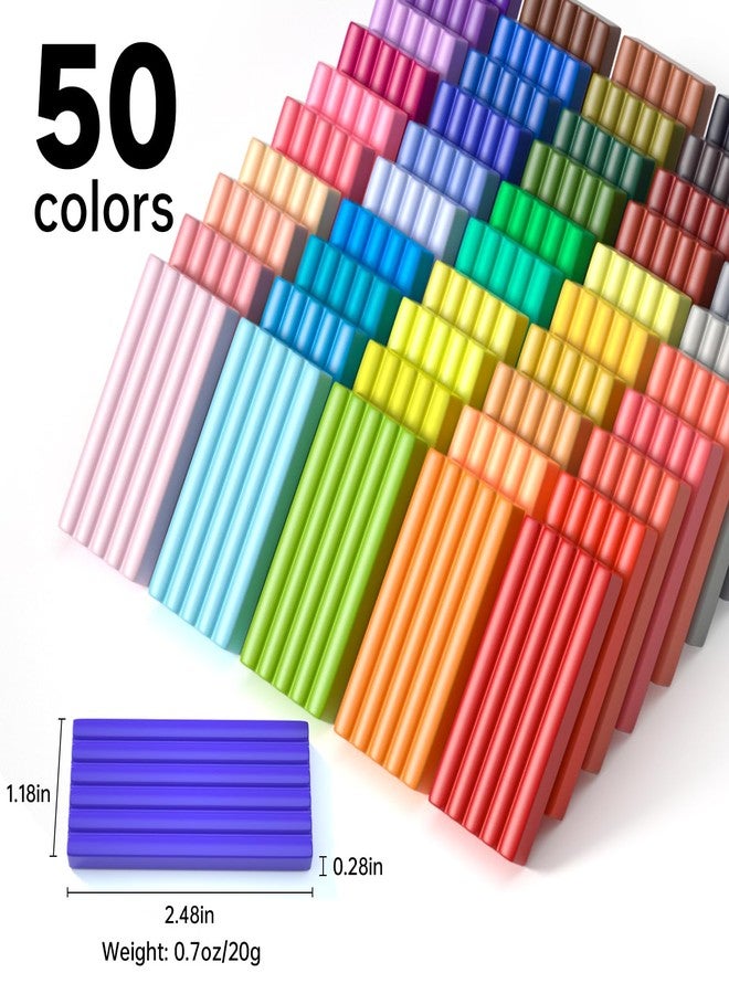 Shuttle Art Polymer Clay Kit, 50 Colors, Soft Oven Clay Kit, 19 Carving Tools and 10 Kinds of Accessories, Non-Stick, Non-Toxic, Ideal Gift for Kids - Image 2