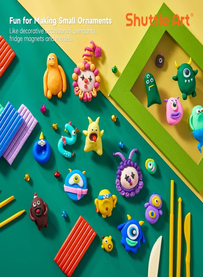 Shuttle Art Polymer Clay Kit, 50 Colors, Soft Oven Clay Kit, 19 Carving Tools and 10 Kinds of Accessories, Non-Stick, Non-Toxic, Ideal Gift for Kids - Image 5
