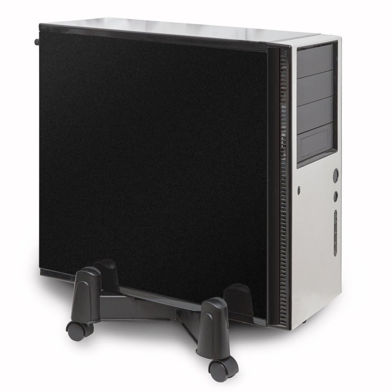 Syba IO CREST Mobile Desktop Tower Computer Floor Stand Rolling Caster Wheels and Adjustable Width from 6 to 10 Inches - Image 2