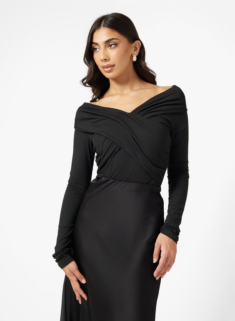 ايلا بلوزة مكشكشة بكتف مكشوف - Image 1