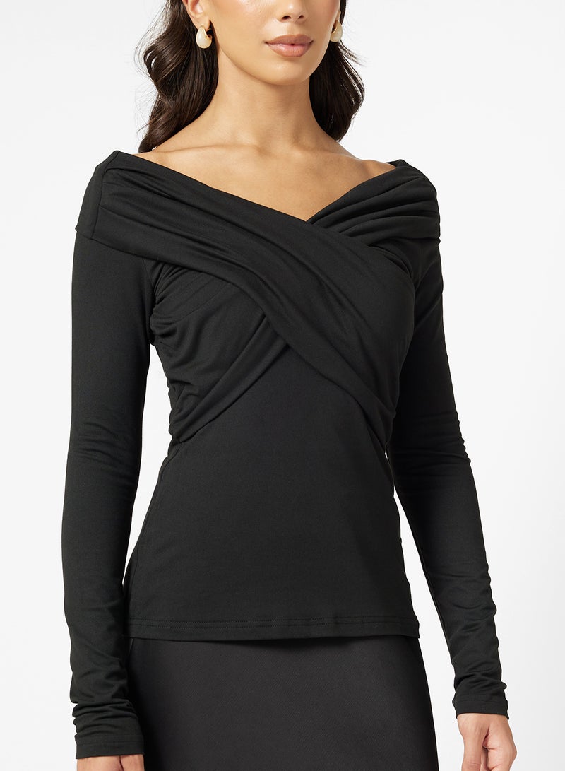 ايلا بلوزة مكشكشة بكتف مكشوف - Image 3