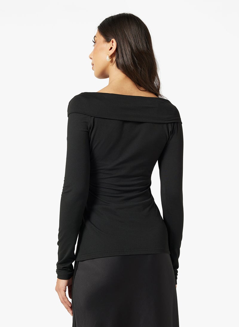 ايلا بلوزة مكشكشة بكتف مكشوف - Image 2