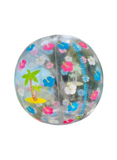FREDS SWIM ACADEMY FREDS SWIM ACADEMY Water Ball (Hibiscus Design) Inflatable Beach Ball, Ideal as a Waterproof Toy for Children at the Pool, Beach or Sea, Robust and Durable, Diameter 40 cm  - Image 3