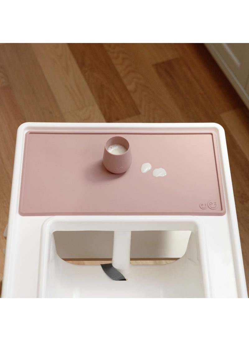 ezpz ezpz Tiny Placemat - 6 Months+ (Blush) - Non-Slip, 100% Silicone Placemat for Toddlers and Babies - Fits on Most Highchair Trays - Rolls-Up - Dishwasher Safe  - Image 3