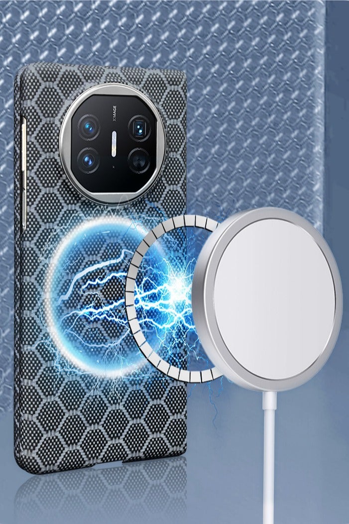 general Aramid Carbon Fiber Case Compatible with Huawei mate X5 Ultra-thin Magnetic Wireless Charging Protective Cover for Huawei mate X5 - Image 3