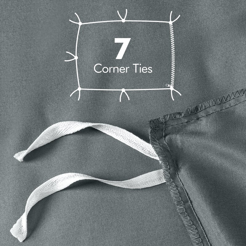 Utopia Bedding Duvet Cover King Size - 1 Comforter Cover with 2 Pillow Shams - 3 Pieces Bedding Duvet Cover with Zipper Closure - Soft Brushed Microfiber, 104 X 90 Inches (Grey) - Image 5