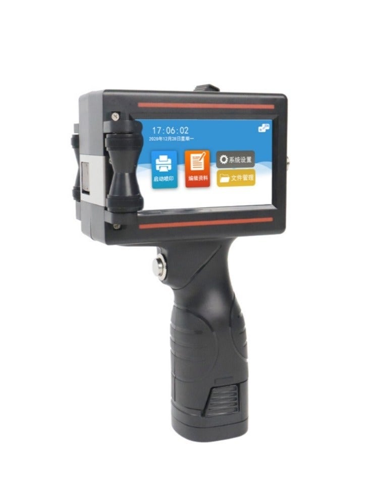 Portable 12.7mm Handheld Inkjet Printer QR Barcode Batch Number Logo Expiry Date Label Printer Gun 25 Languages Non-encrypted  - Image 1