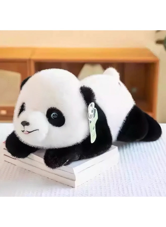 Simulation of giant panda Huahua plush toy, 30 cm long, female star of the panda world, lying down, the best gift - Image 1