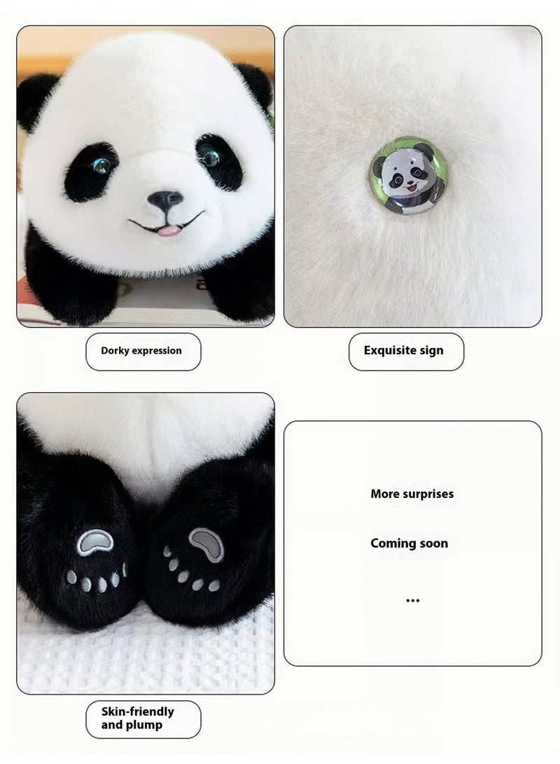 Simulation of giant panda Huahua plush toy, 30 cm long, female star of the panda world, lying down, the best gift - Image 4